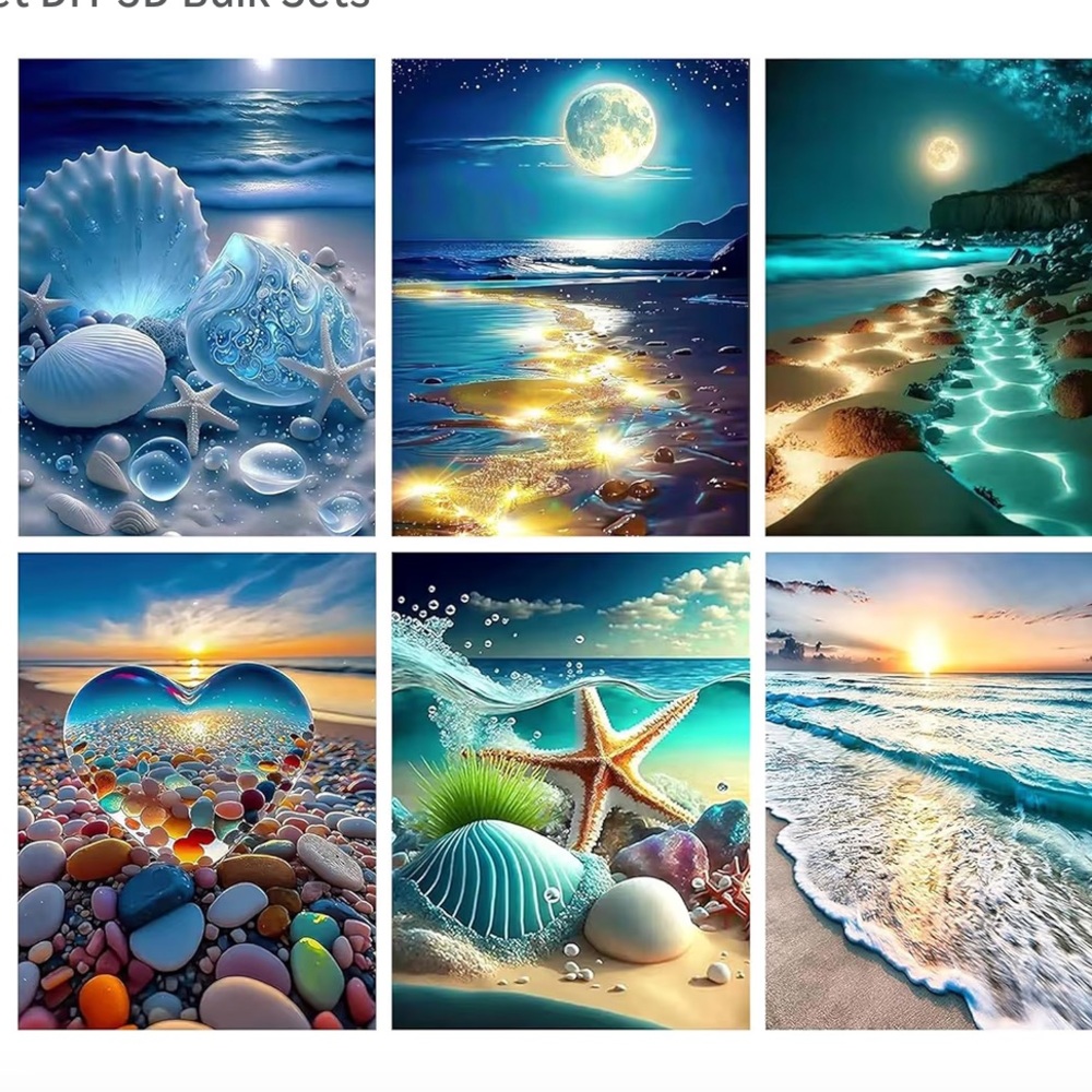 Unopened:  Ocean Landscape Diamond Painting Kit